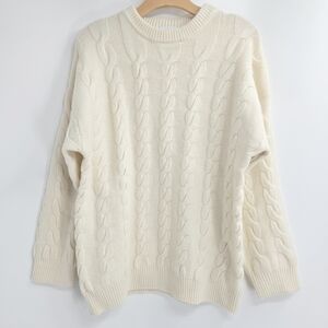 Sundays Sweater Cream Cable‎ Net 100% Wool